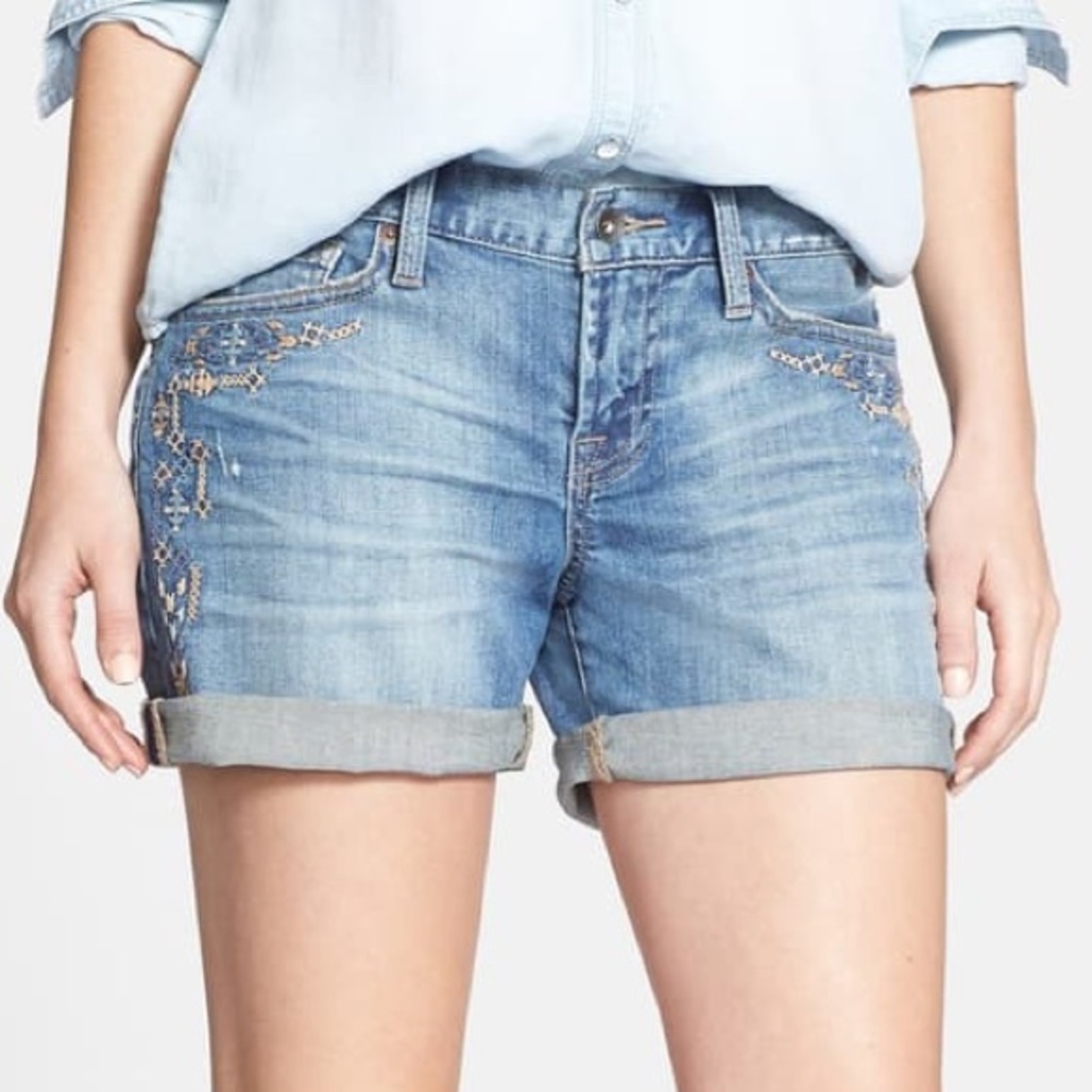 Lucky Brand Laguna Embroidered Shorts